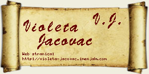 Violeta Jačovac vizit kartica